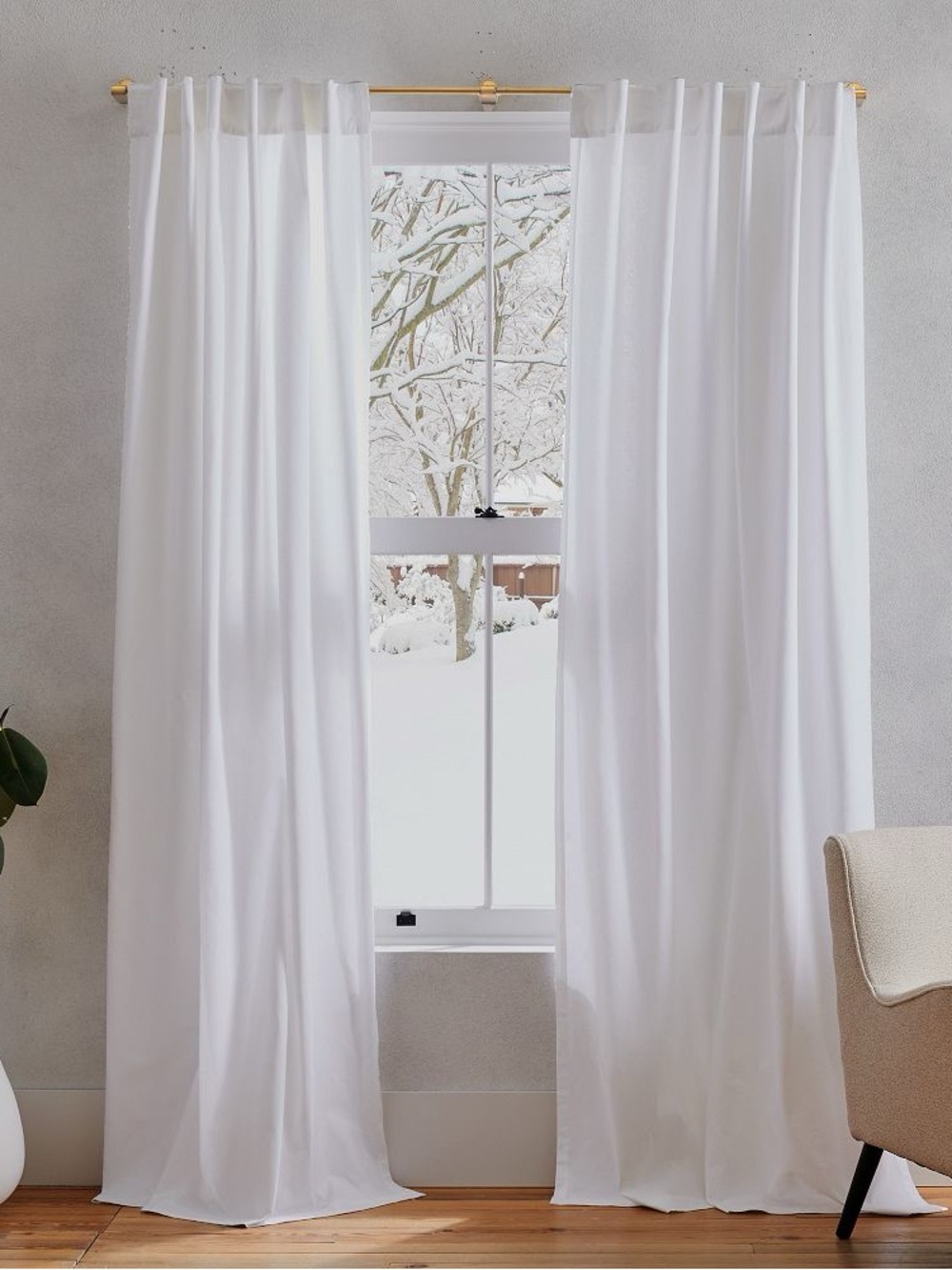 West Elm Cotton Canvas Curtain (Set of 2)